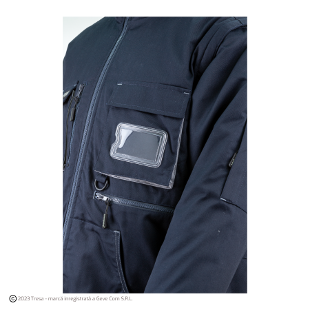 NAVY/PADDOCK II, Parka de iarnă cu glugă detașabilă, din twill bumbac-poliester, căptușeală 220 g/mp [3]
