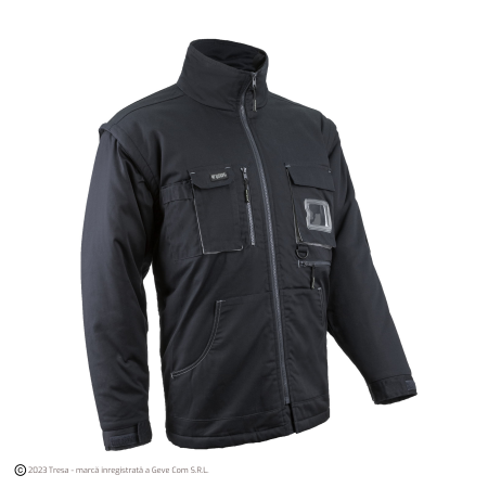 Jachete - NAVY/PADDOCK II, Parka de iarnă cu glugă detașabilă, din twill bumbac-poliester, căptușeală 220 g/mp