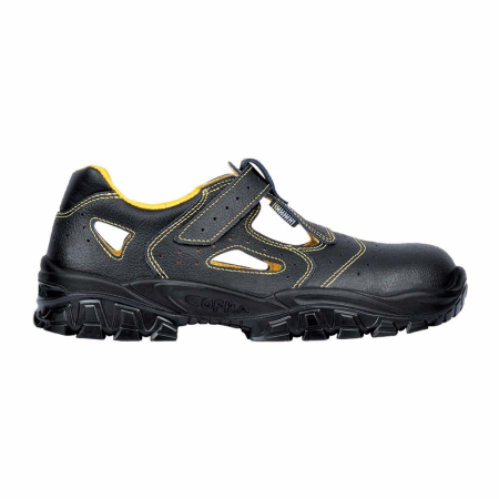 Sandale - NEW DON S1P SRC, Sandale de protecție din piele cu bombeu metalic, lamelă antiperforație metalică