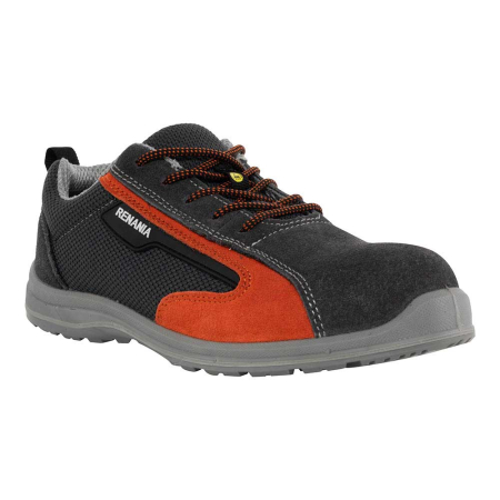 ÎNCĂLȚĂMINTE - NEW EAGLE S1 PS SR FO ESD, Pantofi de protecție din piele velur și material textil, bombeu din aluminiu, lamelă antiperforație non-metalică