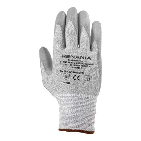 Mănuși de protecție - NEW RECUT 3, Mănuși de protecție la tăiere din tricot, imersate în poliuretan