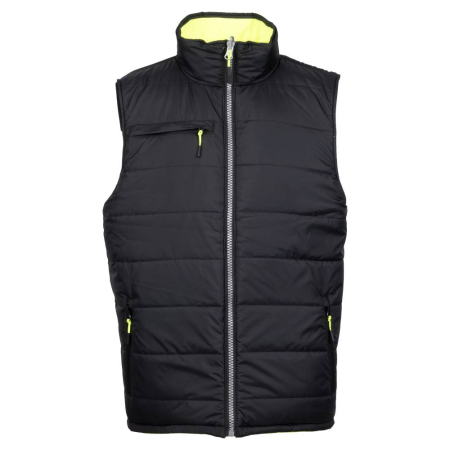 NEW REVERSO, Vestă matlasată reversibilă cu benzi reflectorizante din poliester, căptușeală termică 280 g/mp [4]