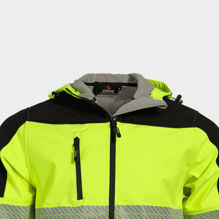 NOBEL PRO 2.0, Jachetă tip Softshell HI-VIS din poliester, 290 g/mp, căptușeală fleece [6]