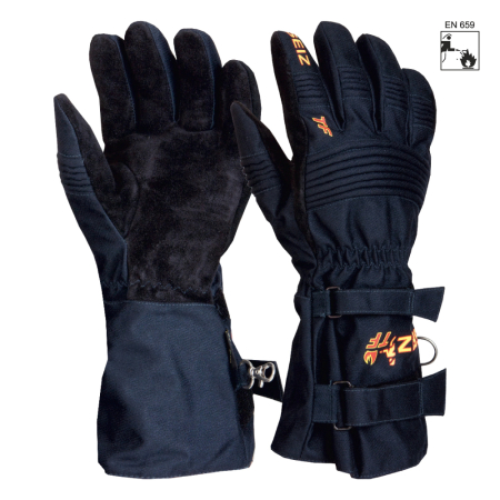 Protecție termică (căldură) - RENANIA NOMEX 4012FF, Mănuși de protecție pentru pompieri din piele impregnată, dos din Nomex, căptușeală din kevlar, membrană GORE-TEX