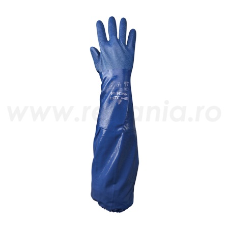Mănuși de protecție - NSK26, Mănuși de protecție chimică din nitril, lungime 64 cm