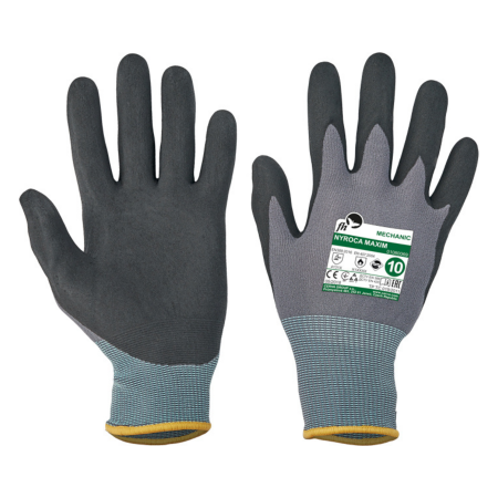 NYROCA MAXIM, Manusi de protectie din nylon, imersate in nitril microporos [1]