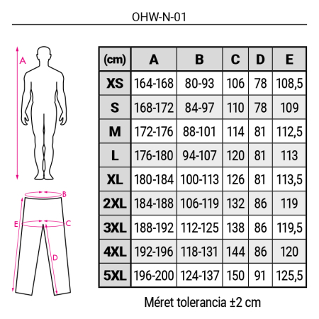 OHW-N-01, Pantaloni de lucru în talie din tercot [1]