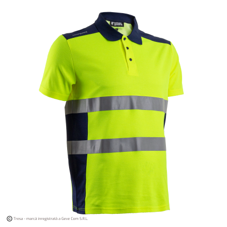 Tricouri si bluze reflectorizante (HI-VIS) - OKI, Tricou HI-VIS polo din bumbac și poliester, 150 g/mp