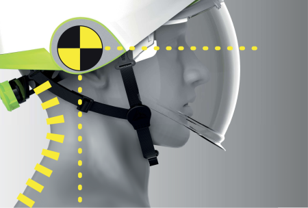 ONYX2, Cască de protecție cu calotă dublă și vizieră integrată, calotă din ABS, suspensie textilă cu fixare în 6 puncte, reglare cu buton de strângere, 775 g [6]