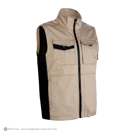 Veste - OROSI, Vestă din Ripstop cu întărituri Oxford, căptușeală din plasă, 240 g/mp