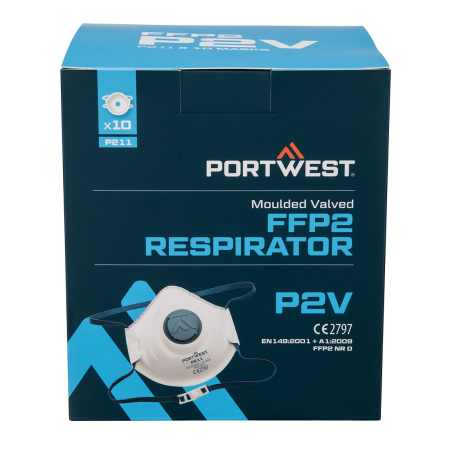 PROTECȚIE RESPIRATORIE - P211, Semimască de protecție respiratorie FFP2 din poliester și polipropilenă, cu supapă de expirație