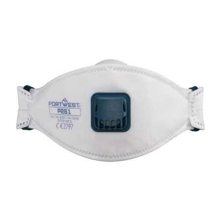 PROTECȚIE RESPIRATORIE - P261, Semi-mască filtrantă FFP2 pliabilă cu supapă din polipropilenă