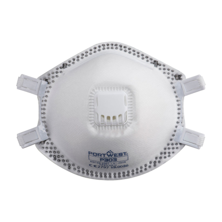 PROTECȚIE RESPIRATORIE - P303, Semi-mască filtrantă FFP3 cu supapă din polipropilenă