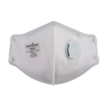 PROTECȚIE RESPIRATORIE - P310, Semimască de protecție respiratorie FFP3 pliabilă din polipropilenă, cu supapă de expirație