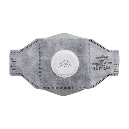 PROTECȚIE RESPIRATORIE - P392, Semi-mască filtrantă FFP3 EAGLE cu strat de carbon activ, pliabilă cu supapă