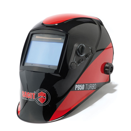 PROTECȚIA OCHILOR - P950 TURBO, Mască de sudură cu geam optoelectronic și prindere pe cap