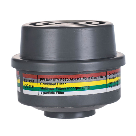 PROTECȚIE RESPIRATORIE - P970, Filtru combinat ABEK1 P3 cu conexiune filetată [set 4 bucăți]