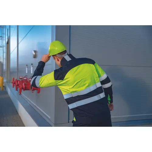 PALLADIO ADVANCED HI-VIS, Cască de protecție, calotă din plastic, suspensie textilă cu fixare în 6 puncte, reglare automată [3]