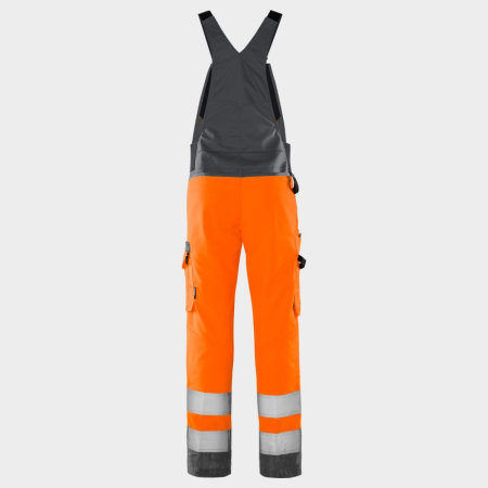 FRISTADS GREEN, Pantaloni de lucru HI-VIS cu pieptar din poliester și bumbac, 240 g/mp, clasa 1 [1]