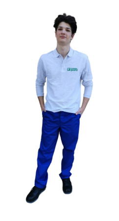 Îmbrăcăminte IGNIFUGĂ (ANTI-FLACĂRĂ) - Pantaloni de lucru ignifugi și antistatici din bumbac, 350 g/mp