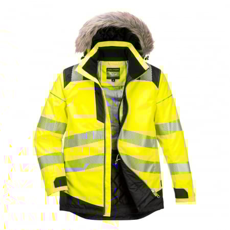 Jachete reflectorizante (HI-VIS) - PW369 PARKA HI-VIS, Jacheta de iarnă din poliester Fibra Oxford 300D, 190 g/mp, căptușeala termică 200 g/mp