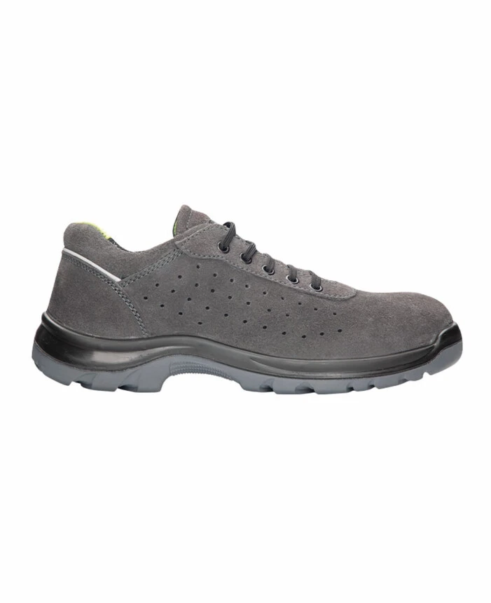 Pantofi de protecție S1 - PERFO S1 SRC, Pantofi de protecție din piele de bivol velur perforată, bombeu metalic