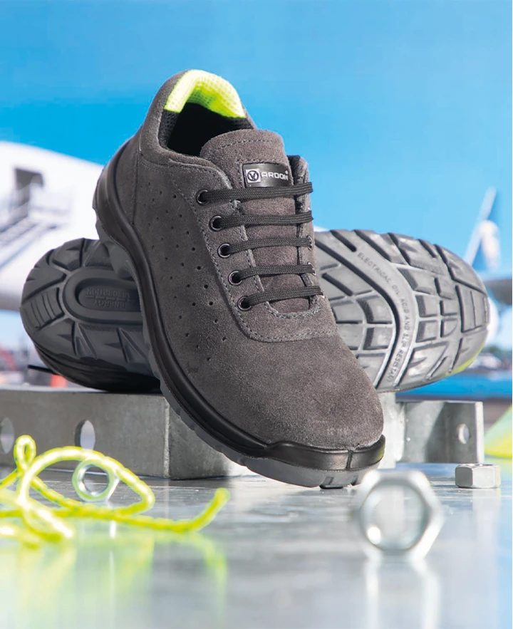 PERFO S1 SRC, Pantofi de protecție din piele de bivol velur perforată, bombeu metalic [5]
