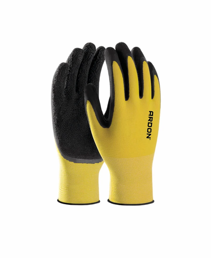 Mănuși Textile Imersate - PETRAX, Mănuși de protecție din poliester elastic, imersate în spumă de latex