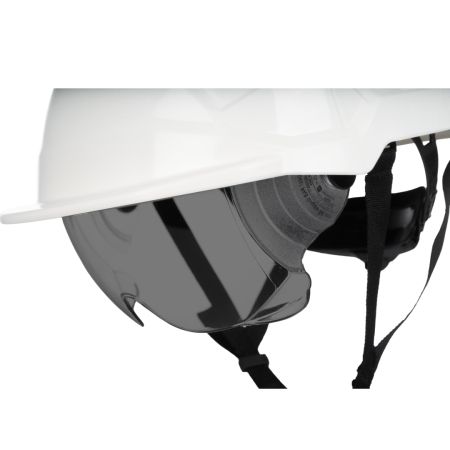 PHOENIX WIND DARK LENS, Cască de protecție ventilată cu ochelari integrați, calotă din ABS, suspensie din polietilenă cu chingi textile (6 puncte), reglare rapidă cu rotiță (Ratchet) [1]