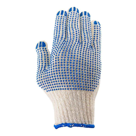 PROTECȚIA MÂINILOR - RENANIA PICOU DUBLU, Mănuși de protecție riscuri minime din tricot din fibre mixte cu aplicații din PVC pe ambele fețe