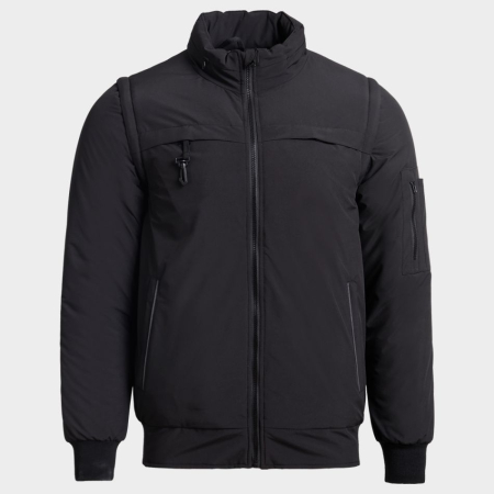 Imbracaminte TERMOIZOLANTĂ - PILOT PRO, Jachetă de lucru tip softshell din poliester cu mâneci detașabile