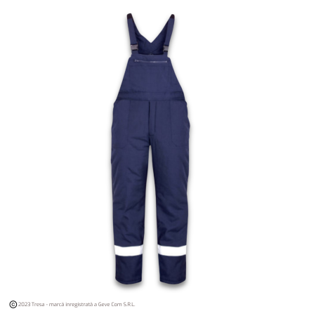 Îmbrăcăminte REFLECTORIZANTĂ (HI-VIS) - PILZEN, Pantaloni de iarnă cu pieptar, din tercot, căptușeală termică