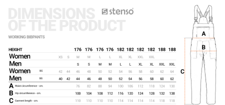 PLUTON, Pantaloni cu pieptar din bumbac 100%, 240 g/mp [5]