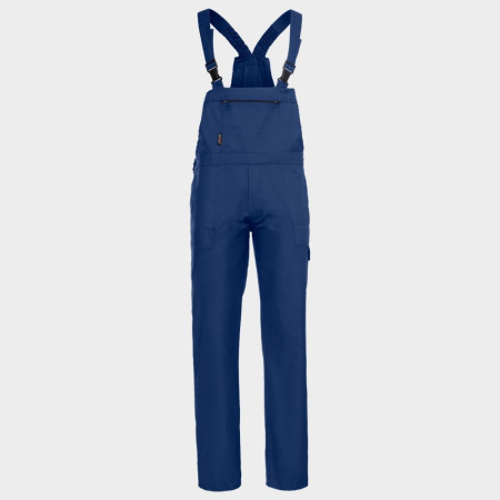 Pantaloni cu pieptar - PLUTON, Salopetă de lucru cu pieptar din bumbac-poliester, 195 g/mp