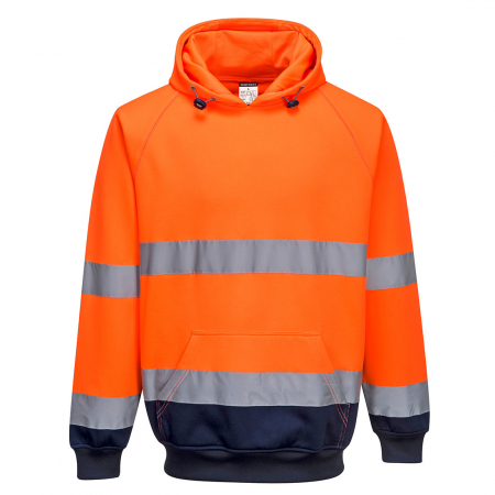 Tricouri si bluze reflectorizante (HI-VIS) - PORTWEST B316, Hanorac cu glugă cu vizibilitate ridicată, din poliester și bumbac, 300 g/mp