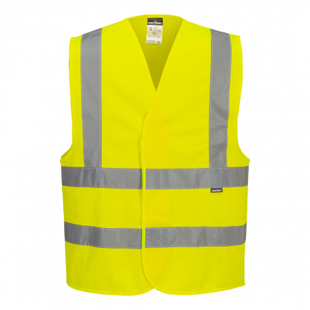PORTWEST C470, Vestă Hi-Vis Two Band & Brace, 100% poliester tricotat, certificare EN ISO 20471 Clasa 2 [3]