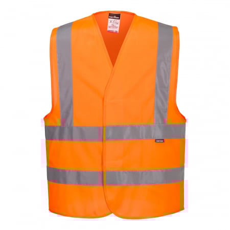 Veste reflectorizante (HI-VIS) - PORTWEST C470, Vestă Hi-Vis Two Band & Brace, 100% poliester tricotat, certificare EN ISO 20471 Clasa 2