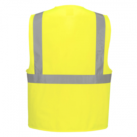 PORTWEST C472, Vestă cu bretele și bandă Hi-Vis, 100% poliester, tricotaj 124g, certificare EN ISO 20471 Clasa 2 [3]