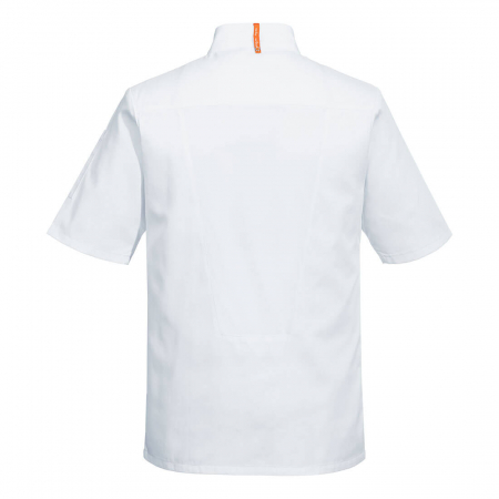 PORTWEST C739, Jachetă de bucătar asimetrică MeshAir PRO, din polibumbac, 190 g/mp [1]
