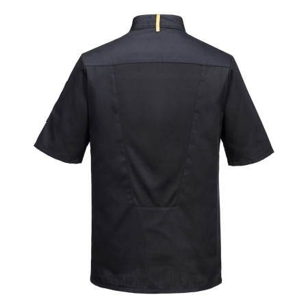 PORTWEST C739, Jachetă de bucătar asimetrică MeshAir PRO, din polibumbac, 190 g/mp [6]
