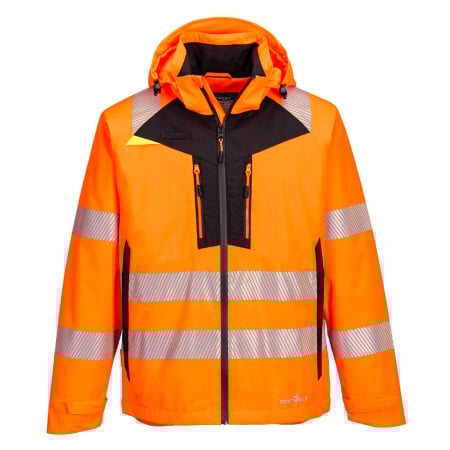 Jachete reflectorizante (HI-VIS) - PORTWEST DX462, Jachetă de ploaie HI-VIS din poliester stretch, 160 g/mp, căptușeală din poliester tip plasă 60 g/mp