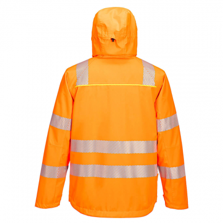 PORTWEST DX462, Jachetă de ploaie HI-VIS din poliester stretch, 160 g/mp, căptușeală din poliester tip plasă 60 g/mp [1]