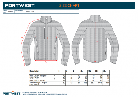 PORTWEST EV4 - 480, Jachetă polar EV4 Fleece Texturat, din poliester, 215 g/mp [2]