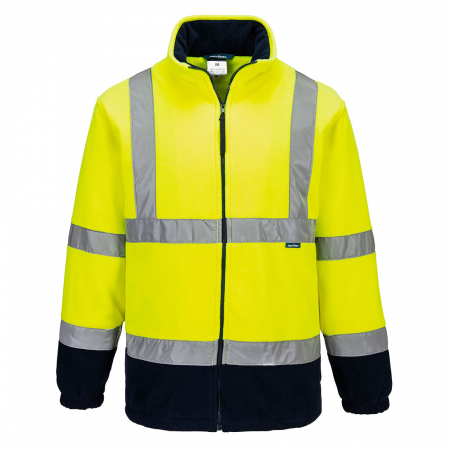 Jachete reflectorizante (HI-VIS) - PORTWEST F301, Polar Fleece HI-VIS Contrast din poliester 300 g/mp, căptușit