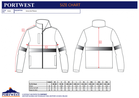 PORTWEST IONA LITE, Jachetă tip Fleece din poliester, 400 g/mp [2]
