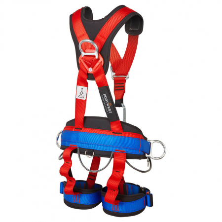 PORTWEST FP19, centură de siguranță Comfort Plus 4 puncte (frontal, dorsal, lateral, suspensie), poliester/aluminiu, EN 361 / EN 358 / EN 813 / EN 1497 [1]