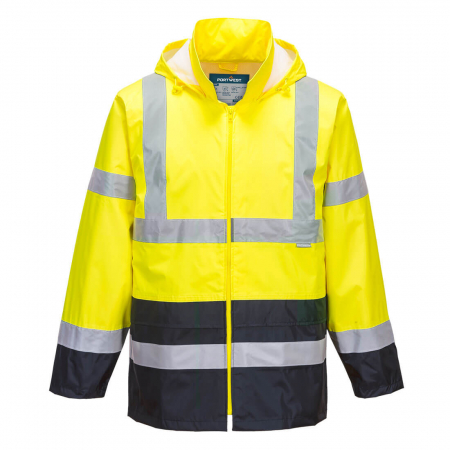 PORTWEST H443, Jachetă de ploaie Hi-Vis Contrast, din poliester 190T, 200 g/mp, căptușeală tip plasă 60 g/mp [3]