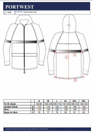 PORTWEST IONA CLASSIC, Jachetă de ploaie, din poliester, 190 g/mp [2]