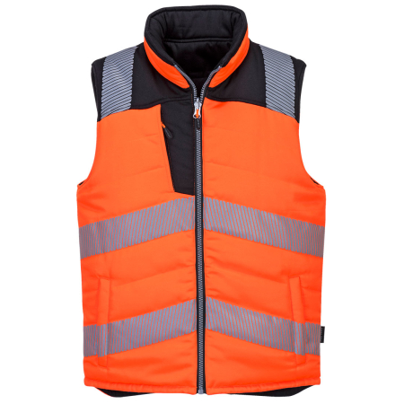 Veste reflectorizante (HI-VIS) - PORTWEST PW374, Vestă HI-VIS reversibilă din policotton, 245 g/mp, căptușeală 300 g/mp