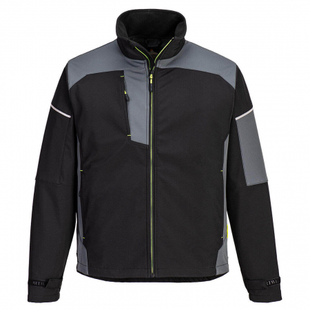 Jachete - PORTWEST PW378, Jachetă Softshell PW3 (3L), cu glugă ajustabilă, din poliester/elastan laminat cu fleece 310 g/mp